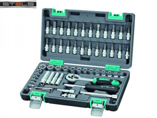 Набор инструментов, 1/2", в пластиковом кейсе CrV, 31 предмет STELS 14102